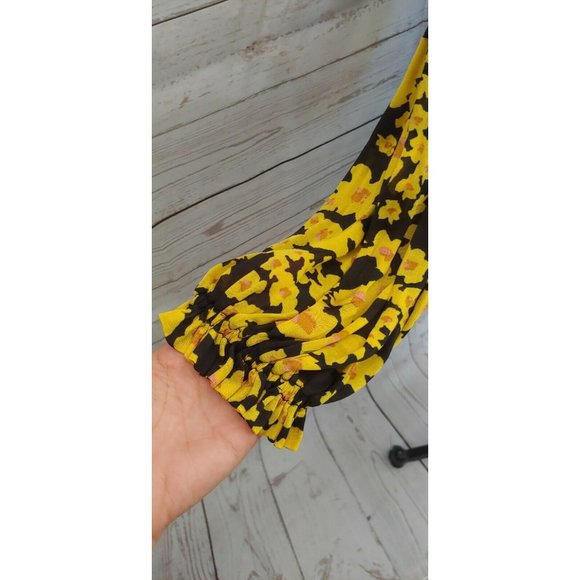 ♥️SOLD♥️Free People Women Long Sleeve Floral Mini - Picture 5 of 12